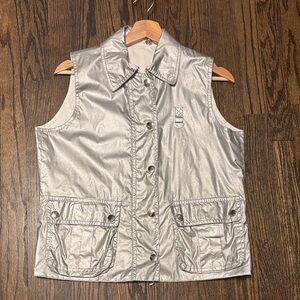 Lauren Ralph Lauren Reversible Silver/white Vest